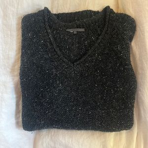 SPARKLY Cassis Black with Silver Sparkle Threading Sweater Small